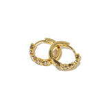 [Brenda Grands] 18K Gold Diamond Huggies - The Pink Pineapple 850