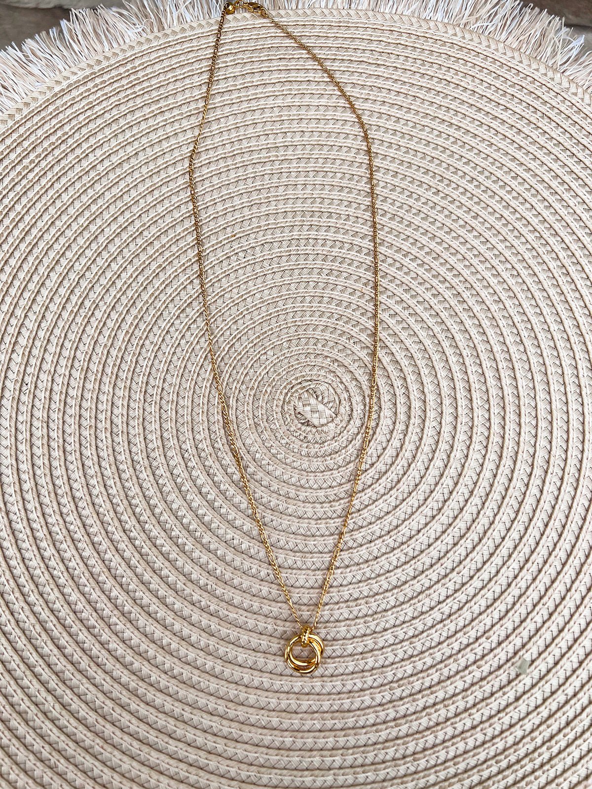 [Brenda Grands] 18K Gold Looped Duo Necklace - The Pink Pineapple 850
