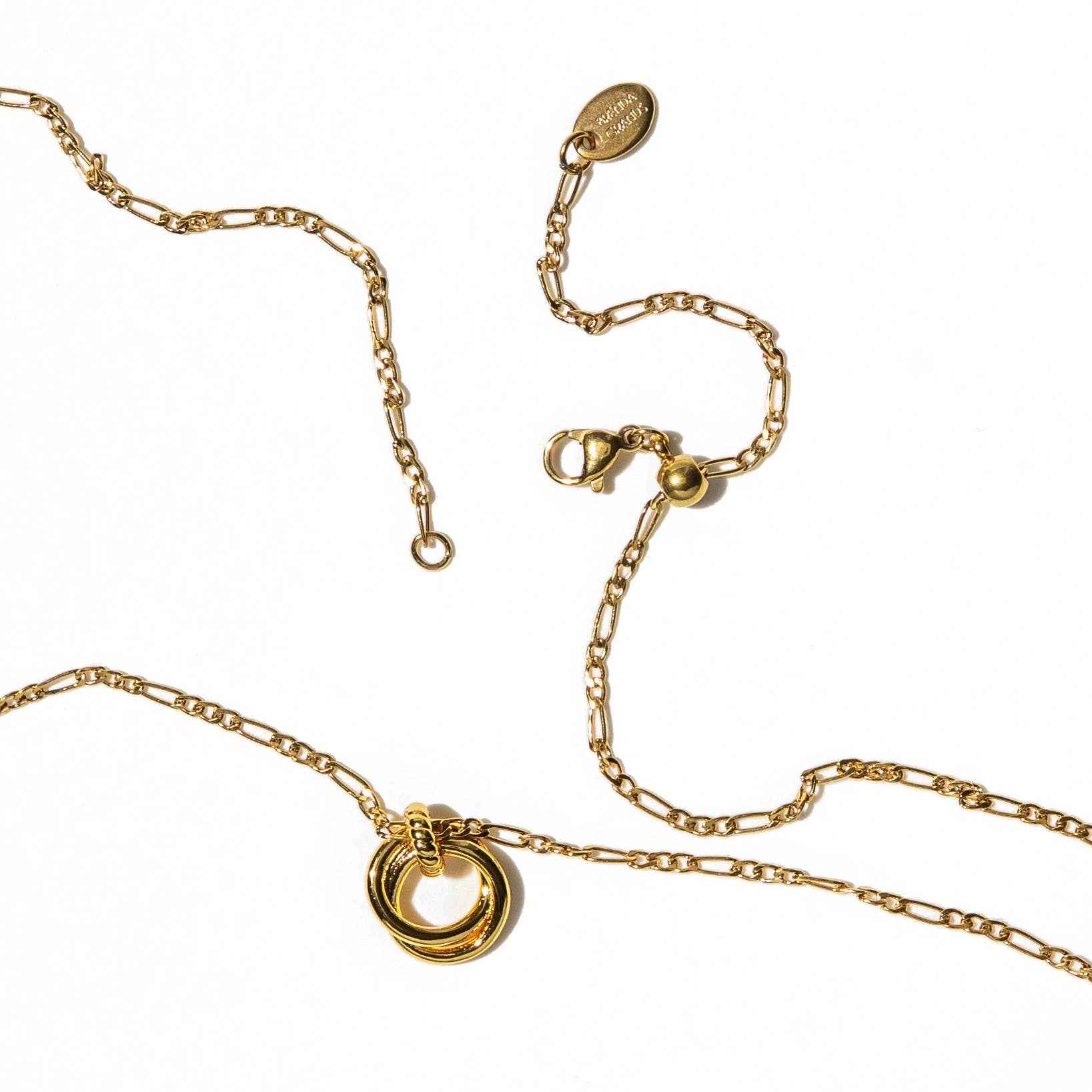 [Brenda Grands] 18K Gold Looped Duo Necklace - The Pink Pineapple 850
