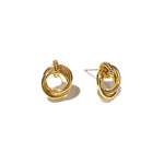 [Brenda Grands] 18k Gold Looped Duo Studs - The Pink Pineapple 850