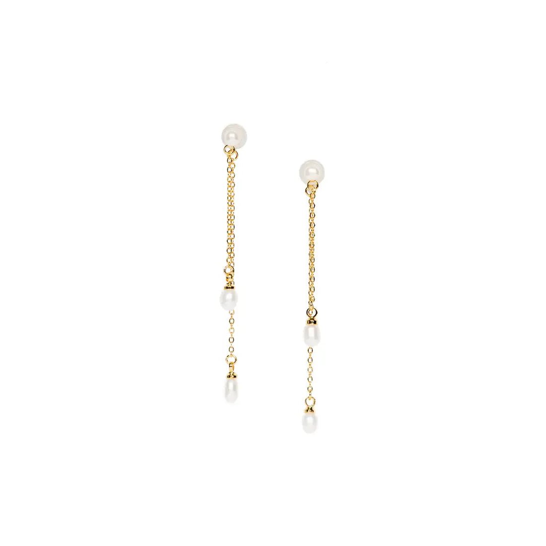 [Brenda Grands] 18K Gold Pearl Drop Earrings - The Pink Pineapple 850