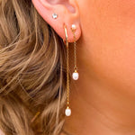 [Brenda Grands] 18K Gold Pearl Drop Earrings - The Pink Pineapple 850