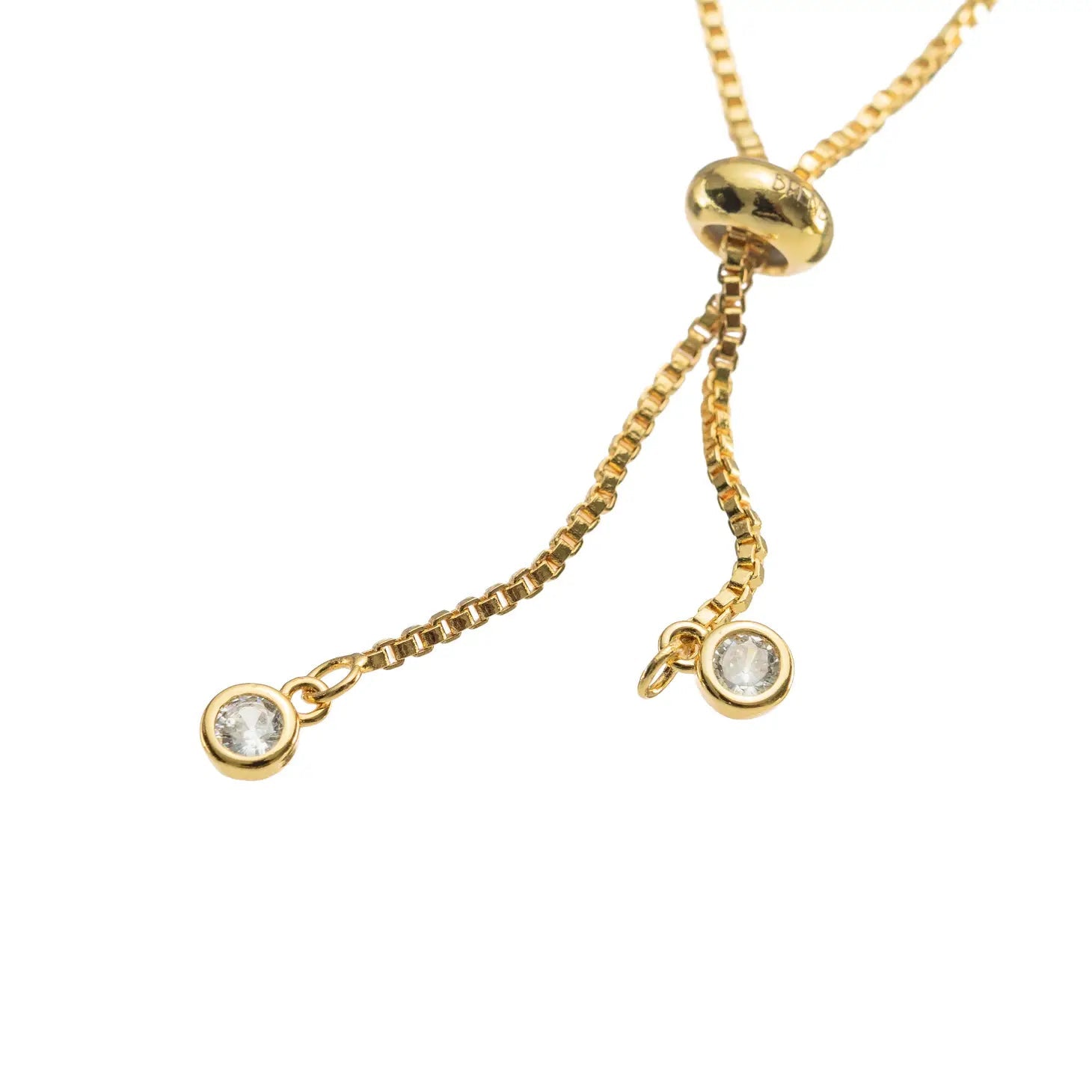 [Brenda Grands] 18k Gold Pull Tie Tennis Bracelet - The Pink Pineapple 850