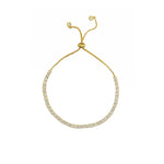 [Brenda Grands] 18k Gold Pull Tie Tennis Bracelet - The Pink Pineapple 850