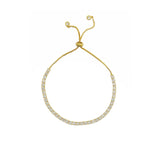 [Brenda Grands] 18k Gold Pull Tie Tennis Bracelet - The Pink Pineapple 850