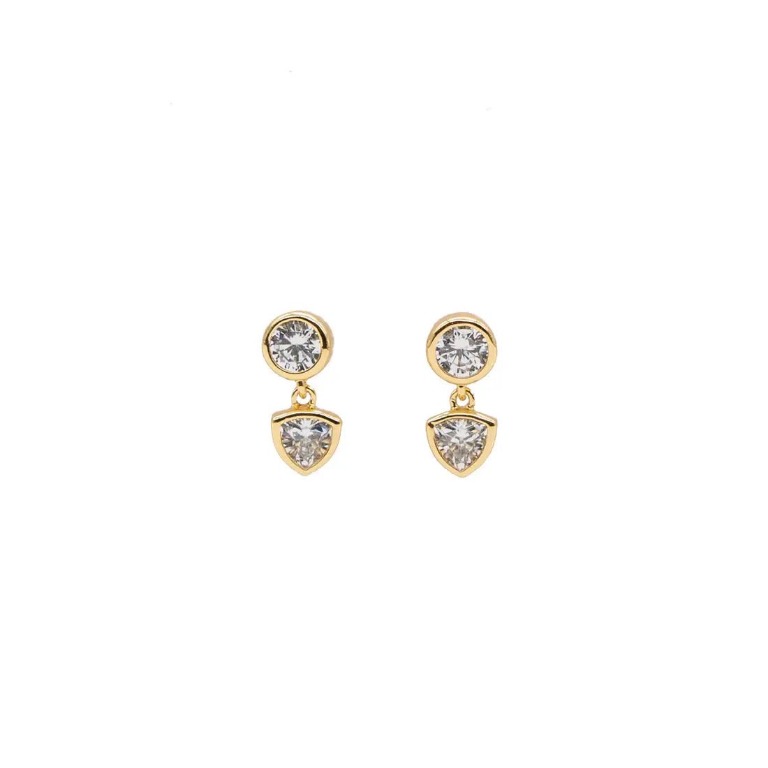 [Brenda Grands] 18K Gold Shiny Drop Studs - The Pink Pineapple 850