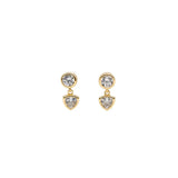 [Brenda Grands] 18K Gold Shiny Drop Studs - The Pink Pineapple 850