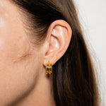 [Brenda Grands] 18K Gold Twin Hoops Mini - The Pink Pineapple 850