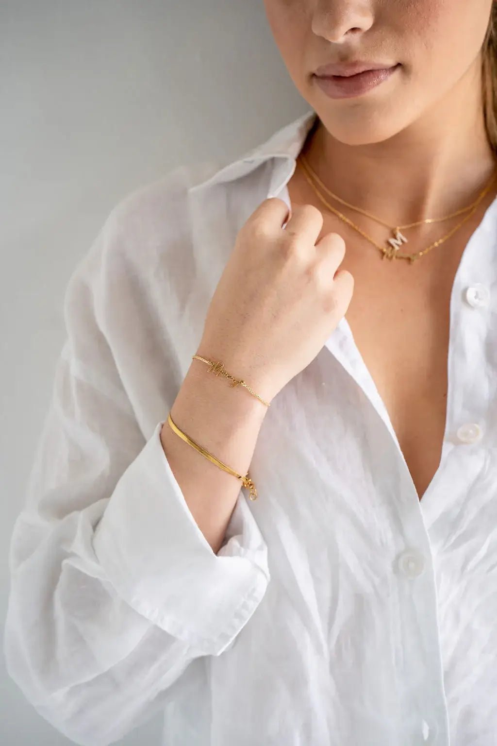 [Brenda Grands] 24K Gold Mommy Bracelet - The Pink Pineapple 850