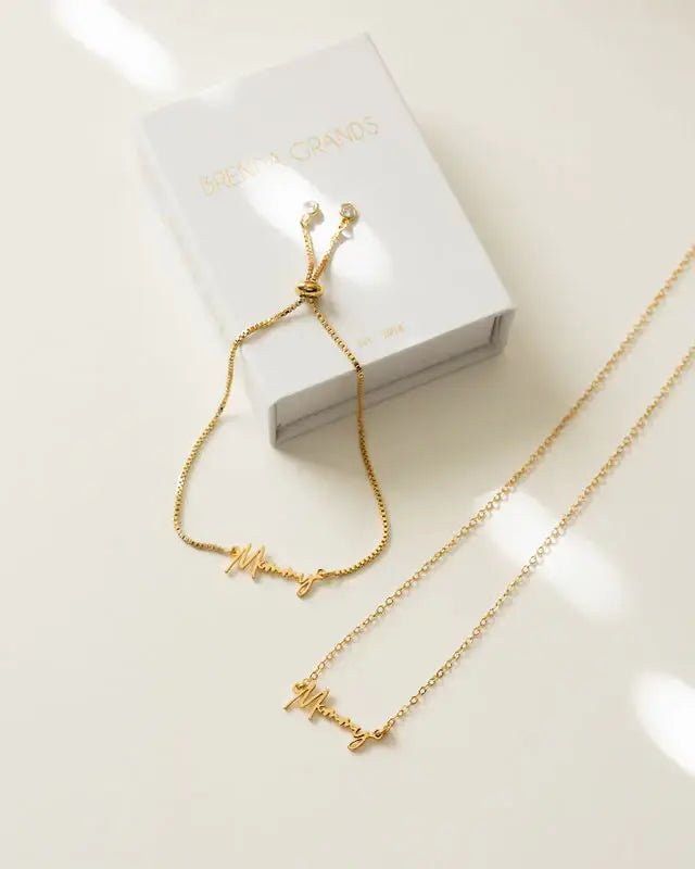 [Brenda Grands] 24K Gold Mommy Bracelet - The Pink Pineapple 850
