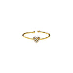 Brenda Grands Adjustable Mini Shiny Heart Ring - The Pink Pineapple 850