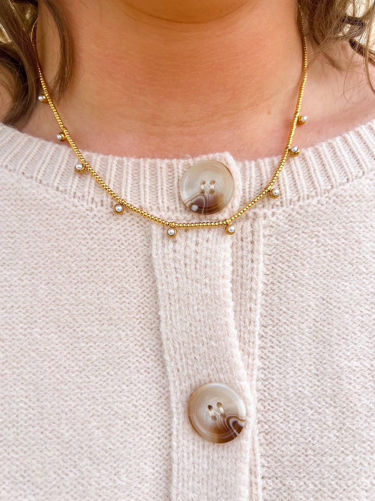 [Brenda Grands] Beaded Pearls Necklace - The Pink Pineapple 850