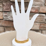 [Brenda Grands] Chunky Gold Beaded Bracelets 5mm and 6mm Layering Set - The Pink Pineapple 850