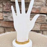 [Brenda Grands] Chunky Gold Beaded Bracelets 5mm and 6mm Layering Set - The Pink Pineapple 850