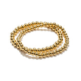 [Brenda Grands] Chunky Gold Beaded Bracelets 5mm and 6mm Layering Set - The Pink Pineapple 850