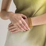 [Brenda Grands] Chunky Gold Beaded Bracelets 5mm and 6mm Layering Set - The Pink Pineapple 850