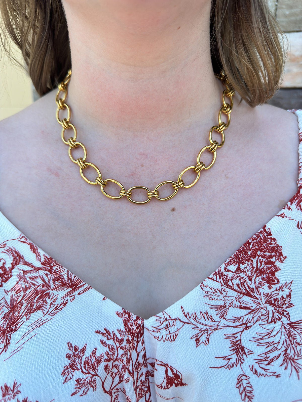 [Brenda Grands] Chunky Oval Necklace - The Pink Pineapple 850