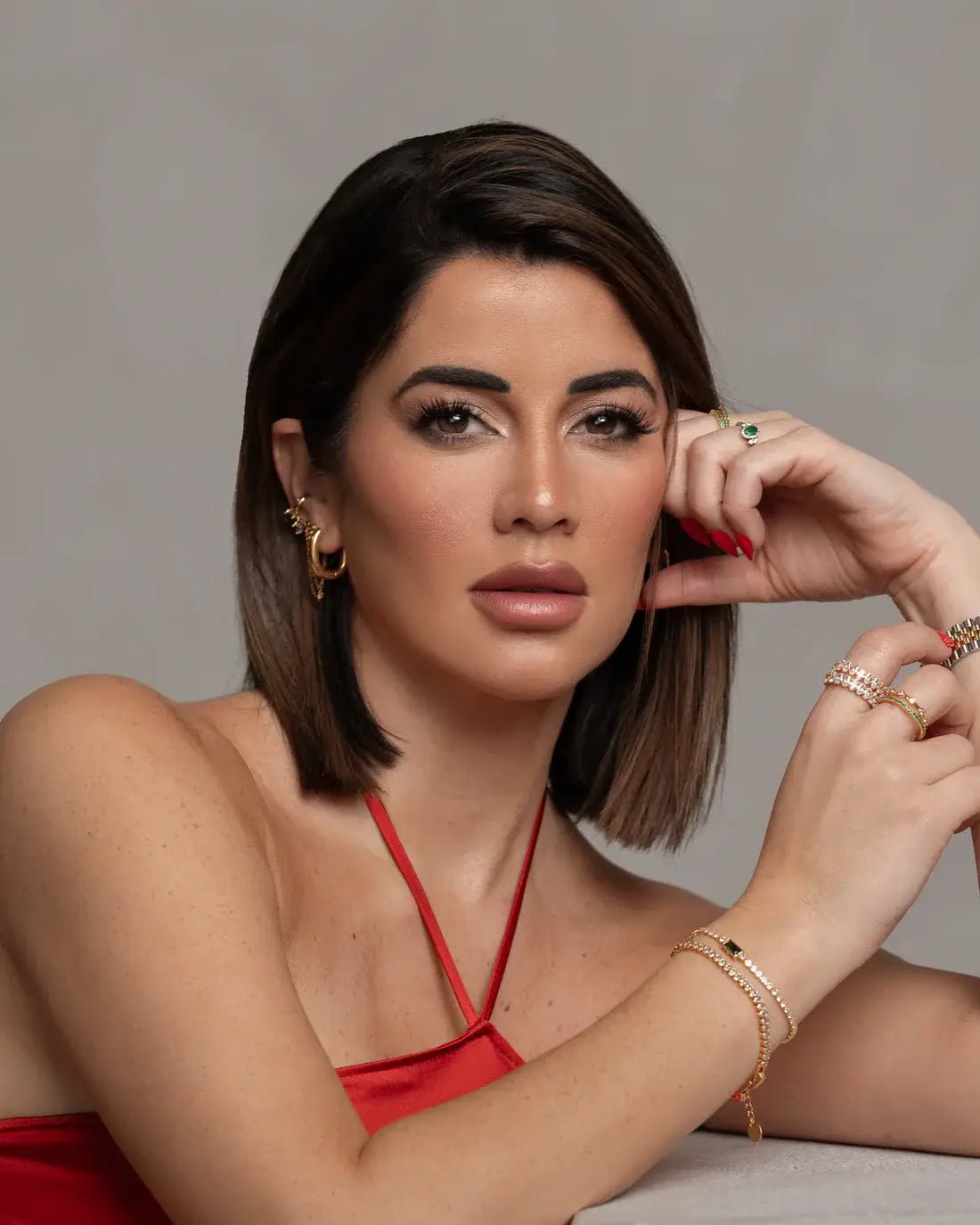 [Brenda Grands] Crystal Crown Ring - The Pink Pineapple 850