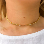 [Brenda Grands] CZ Dainty Choker - The Pink Pineapple 850