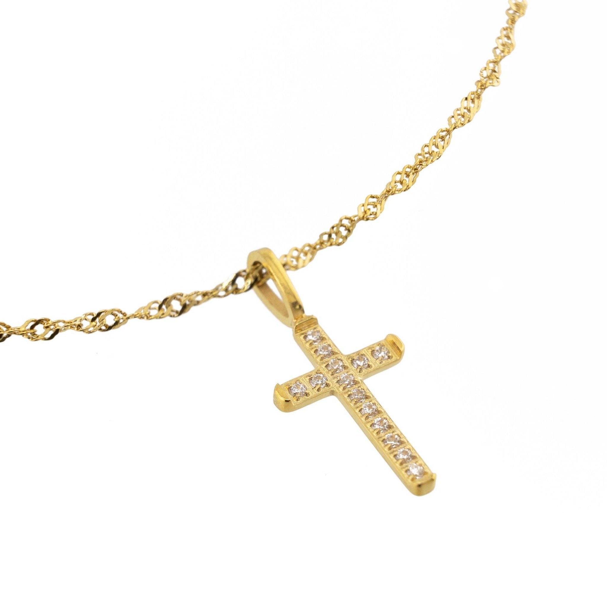 [Brenda Grands] Diamond Cross Necklace - The Pink Pineapple 850