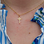 [Brenda Grands] Diamond Cross Necklace - The Pink Pineapple 850