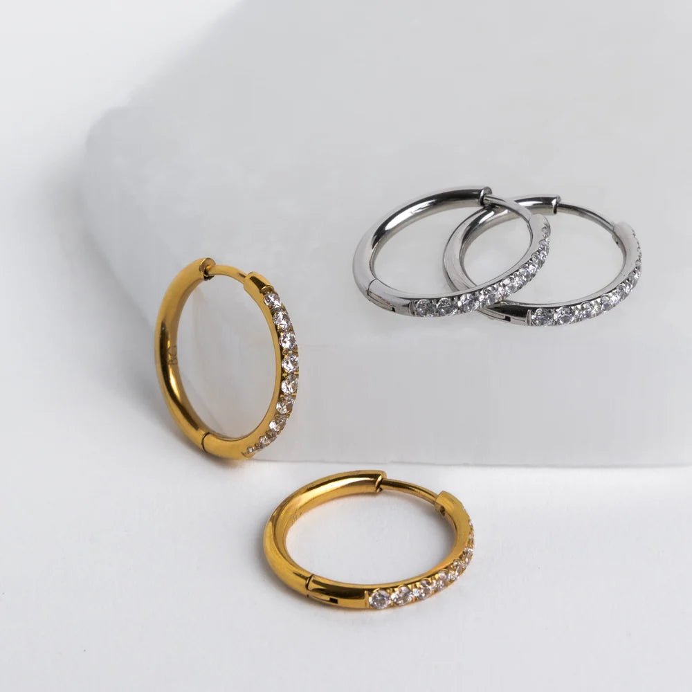 [Brenda Grands] Diamond Hoops 18mm - The Pink Pineapple 850