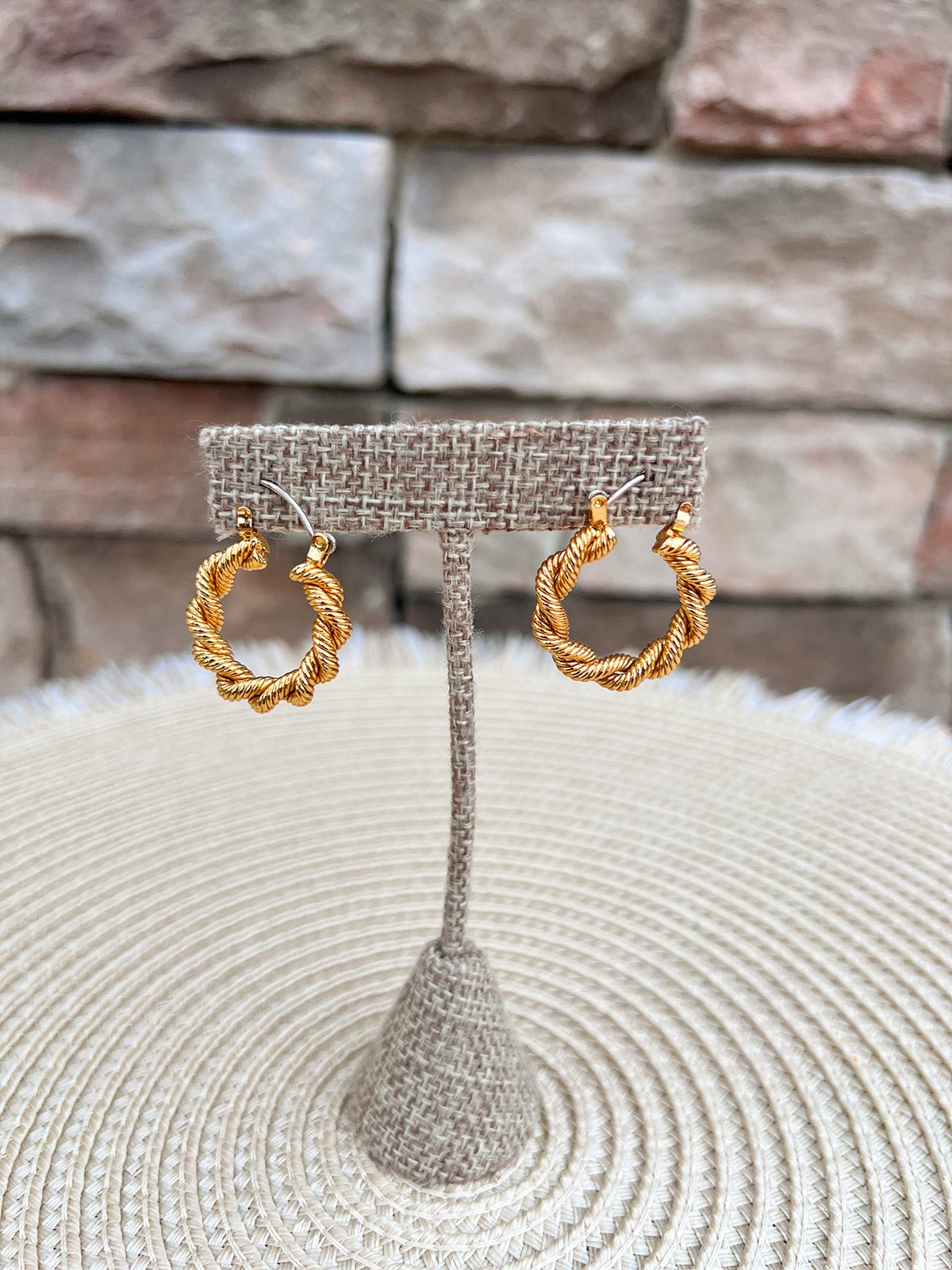 [Brenda Grands] Double Aspen Hoops Medium - The Pink Pineapple 850