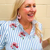 [Brenda Grands] Gold Link Statement Aspen Necklace - The Pink Pineapple 850