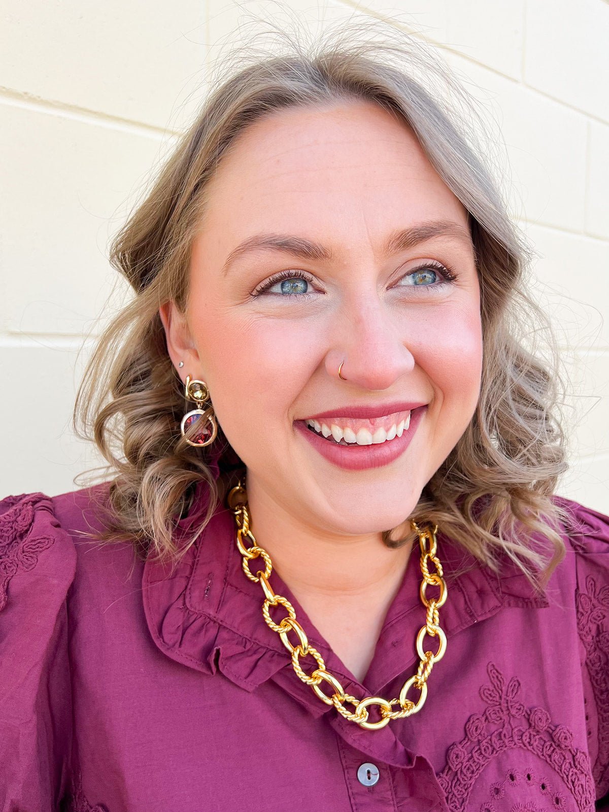 [Brenda Grands] Gold Link Statement Aspen Necklace - The Pink Pineapple 850