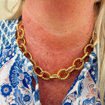 [Brenda Grands] Gold Link Statement Aspen Necklace - The Pink Pineapple 850