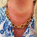 [Brenda Grands] Gold Link Statement Aspen Necklace - The Pink Pineapple 850
