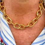 [Brenda Grands] Gold Link Statement Aspen Necklace - The Pink Pineapple 850