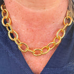 [Brenda Grands] Gold Link Statement Aspen Necklace - The Pink Pineapple 850