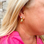 Brenda Grands Hammered Hoops - The Pink Pineapple 850