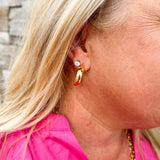 Brenda Grands Hammered Hoops - The Pink Pineapple 850