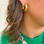 [Brenda Grands] Hammered Hoops Mini - The Pink Pineapple 850
