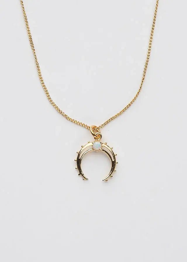 [Brenda Grands] Opal Moon Necklace - The Pink Pineapple 850