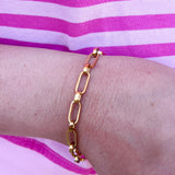 [Brenda Grands] Oval Links Bracelet - The Pink Pineapple 850