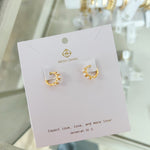 Small pearl hoop earrings