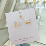 Small pearl hoop earrings