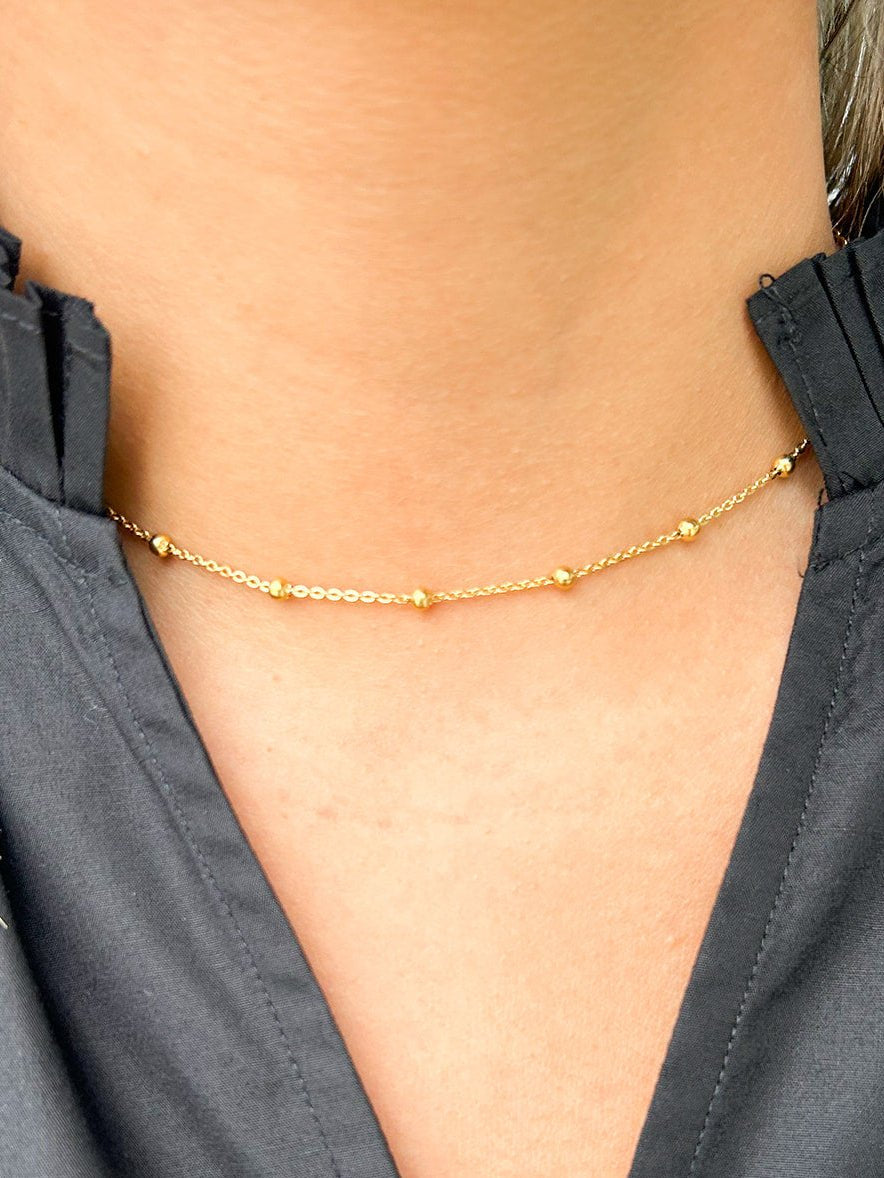 [Brenda Grands] Satellite Chain Choker - The Pink Pineapple 850