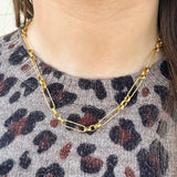 [Brenda Grands] Shiny Paperclip Necklace - The Pink Pineapple 850