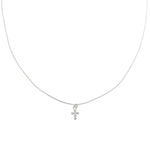 Brenda Grands Silver Shiny Cross Necklace - The Pink Pineapple 850