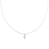 Brenda Grands Silver Shiny Cross Necklace - The Pink Pineapple 850