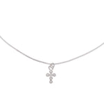 Brenda Grands Silver Shiny Cross Necklace - The Pink Pineapple 850