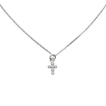 Brenda Grands Silver Shiny Cross Necklace - The Pink Pineapple 850