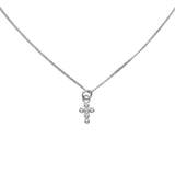Brenda Grands Silver Shiny Cross Necklace - The Pink Pineapple 850