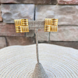 [Brenda Grands] Statement Aspen Squared Studs - The Pink Pineapple 850