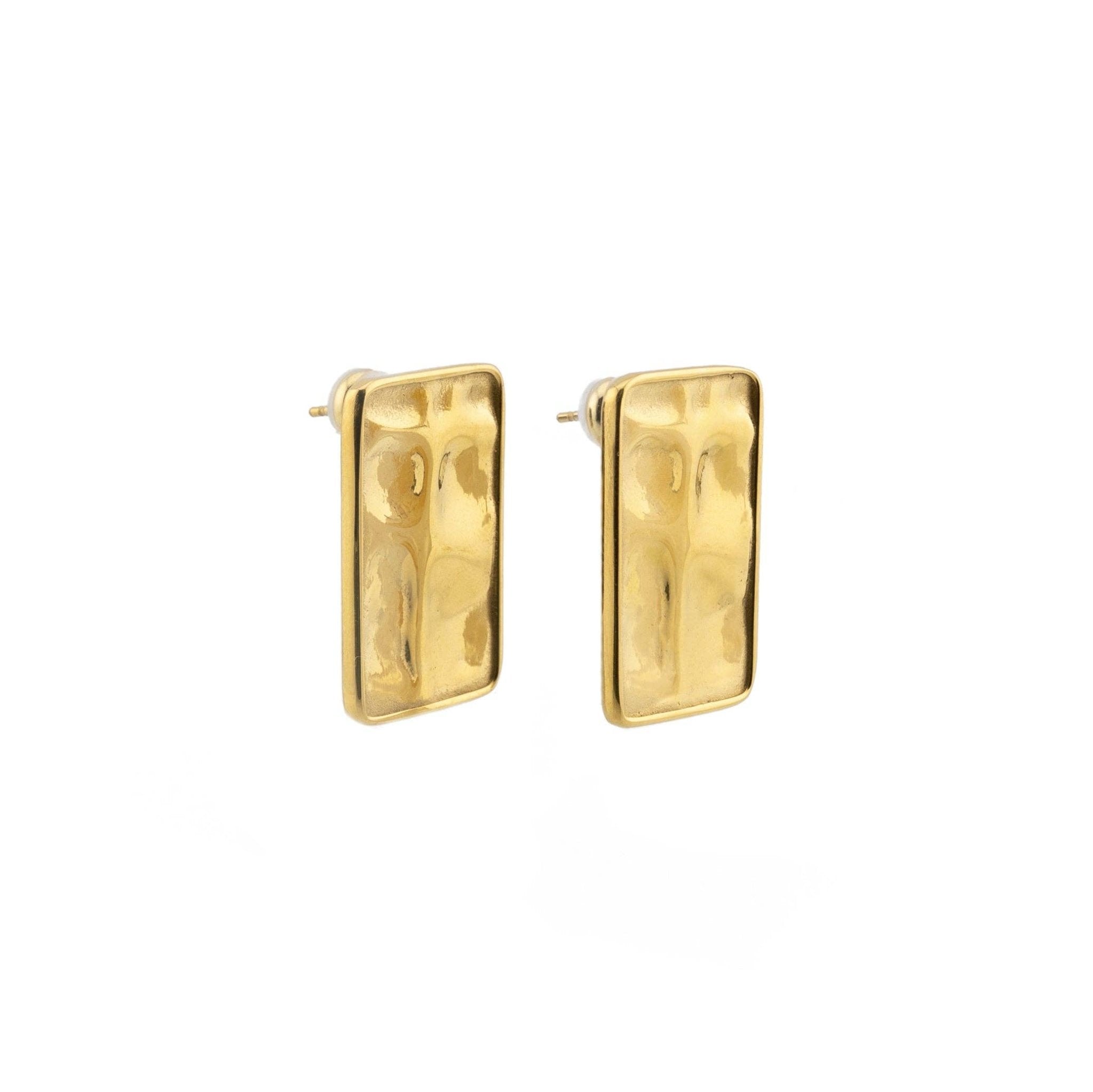 [Brenda Grands] Statement Rectangular Studs - The Pink Pineapple 850