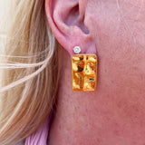 [Brenda Grands] Statement Rectangular Studs - The Pink Pineapple 850